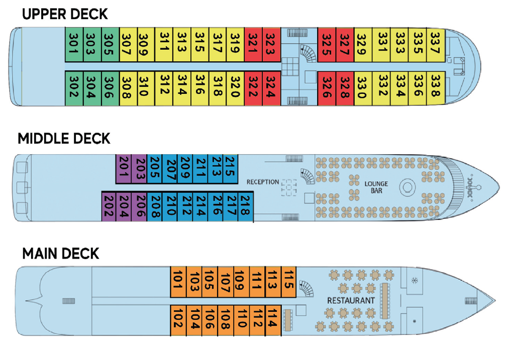 Map of the deck plan