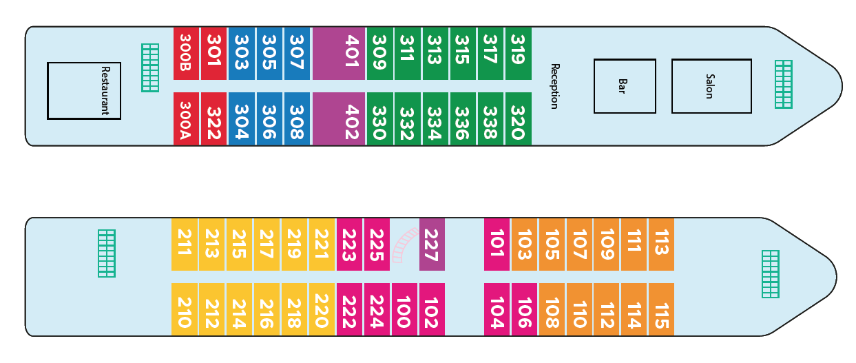 Map of the deck plan