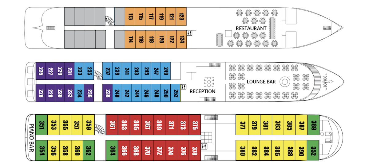 Map of the deck plan